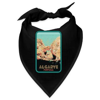 Emblematische Klippen der Algarve: Originalansicht - Bandana - Schwarz - Vorne