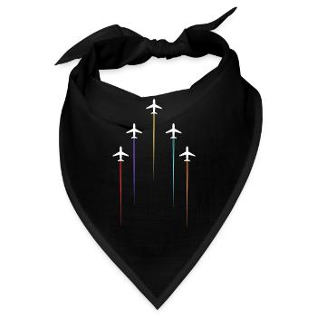 Farbige Freileitungen - Bandana - Schwarz - Vorne