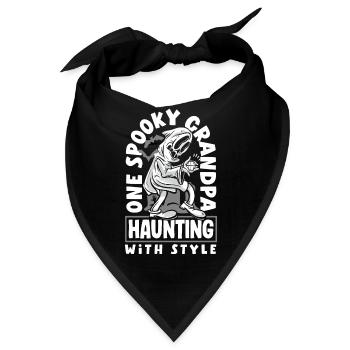 One Spooky Grandpa Father Retro Halloween Costume - Bandana - Schwarz - Vorne
