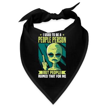 Früher war ich ein geselliger Mensch Alien Antisozial - Bandana - Schwarz - Vorne