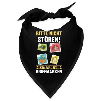 Philatelie Briefmarkensammlung Briefmarkensammler - Bandana - Schwarz - Vorne