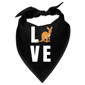 känguru - Bandana - Schwarz - Vorne