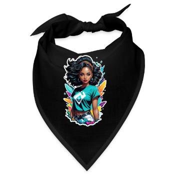 Afro Frau - Schönheit - Bandana - Schwarz - Vorne