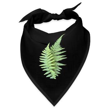 Farn Blätter Farnblätter grün - Bandana - Schwarz - Vorne