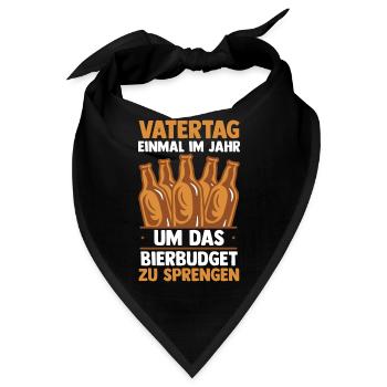 Papa Bier Vater Vatertag - Bandana - Schwarz - Vorne