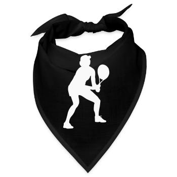 tennis spielerin - Bandana - Schwarz - Vorne
