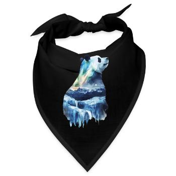 Panda - Bandana - Schwarz - Vorne