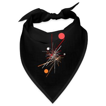 Mehrfarbige abstrakte Splitter - Bandana - Schwarz - Vorne