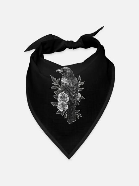 Raven - Bandana - black - Front