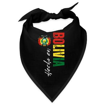 Hergestellt in Bolivien, vertikales Design - Bandana - Schwarz - Vorne