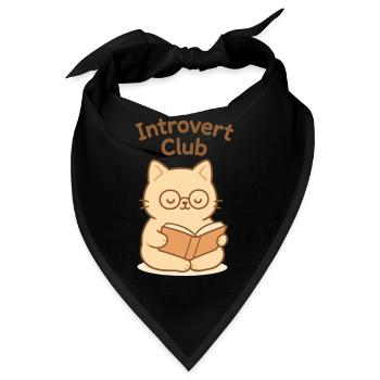 Introvertierte Clubkatze Lesung - Bandana - Schwarz - Vorne