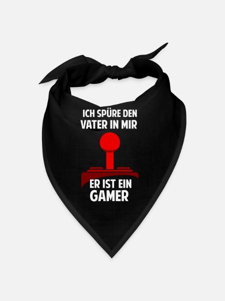 Gamer Zocker Nerd Vater Spruch Vatertag Lustig - Bandana - Schwarz