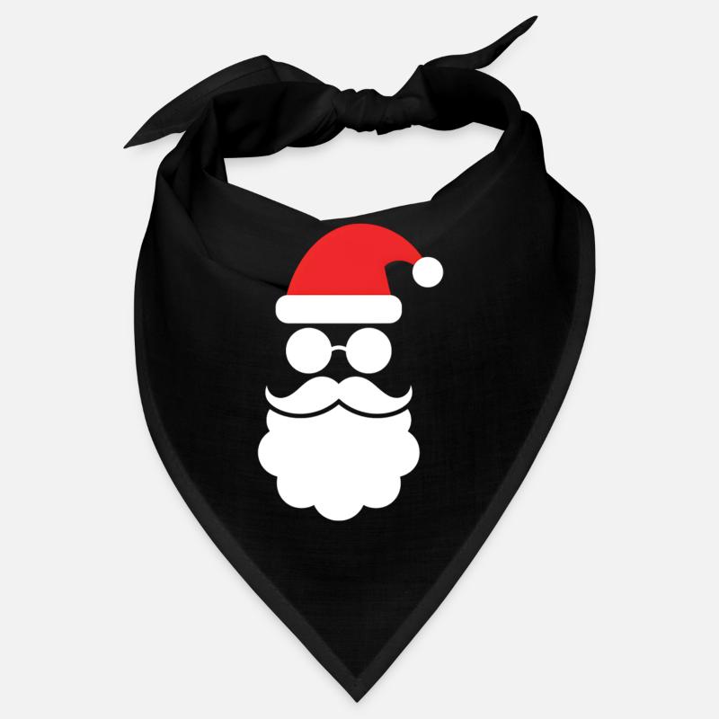 Santa Claus with Beard Minimal Head Design Bandana