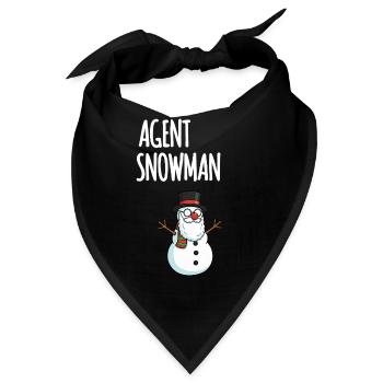Agent Snowman - Bandana - Schwarz - Vorne