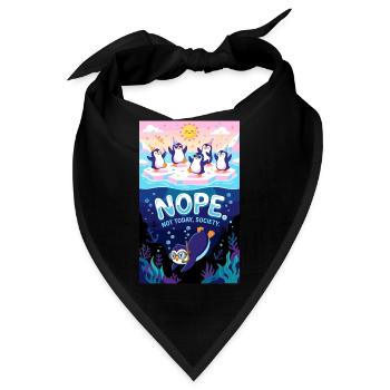 Nope Not Today Society Pinguin - Bandana - Schwarz - Vorne