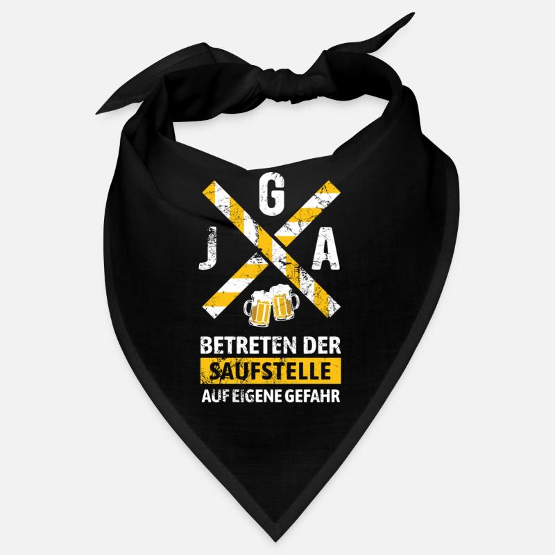 Enterrement de vie de garçon entrant dans le site de consommation d’alcool Avertissement Bandana