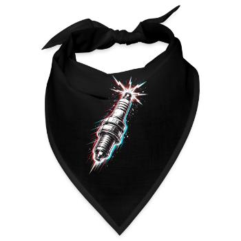 Zündkerze Motor Mechaniker Werkzeug Design  - Bandana - Schwarz - Vorne