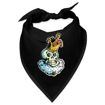 Der königliche Schädel - Bandana - Schwarz - Vorne