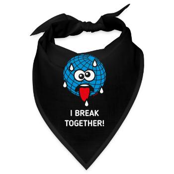 Emoticon Erde, I Break Together, Klimawandel NEG3C - Bandana - Schwarz - Vorne
