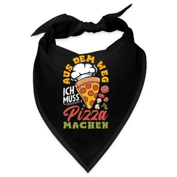 Aus Dem Weg Ich Muss Pizza Machen - Bandana - Schwarz - Vorne