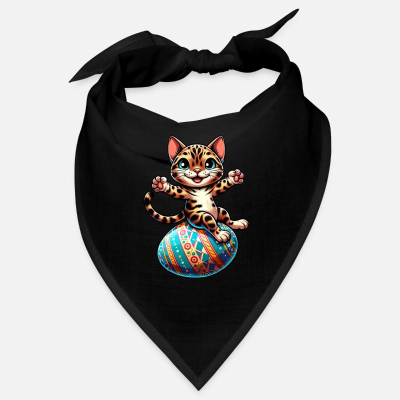 Bengalkatze Tanzendes Osterei Bandana