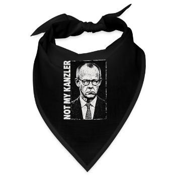 Monochrom-Porträt im Retro-Stil - Bandana - Schwarz - Vorne