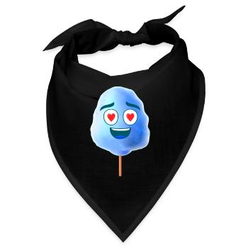 Zuckerwatte Blau - Bandana - Schwarz - Vorne