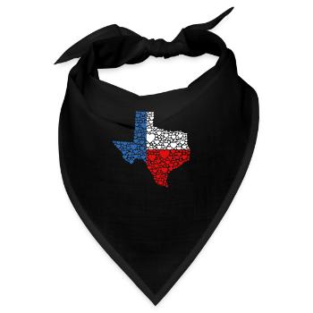 Texas Heart - Bandana - Schwarz - Vorne