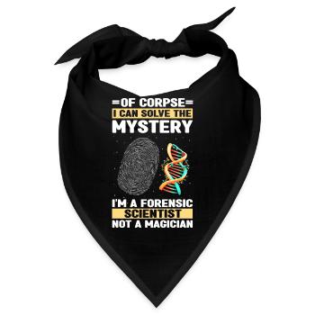 Forensischer Wissenschaftlicher Ermittler - Bandana - Schwarz - Vorne