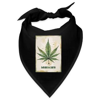 Cannabis Healthcare - Marijuana Leaf 1 - Bandana - Schwarz - Vorne