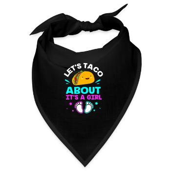 Gender Reveal Babyshower Taco - Bandana - Schwarz - Vorne