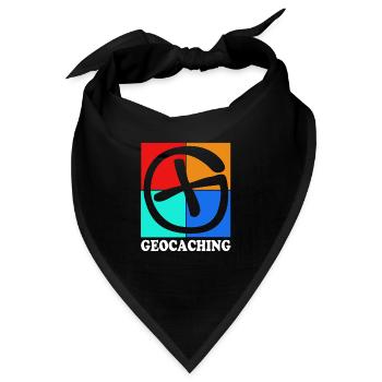 Geocaching Geocache Geocacher - Bandana - Schwarz - Vorne