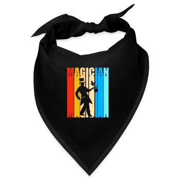 Zauberer Magie Magier - Bandana - Schwarz - Vorne
