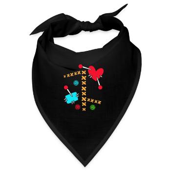 Voodoo - Bandana - Schwarz - Vorne