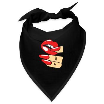 Nageldesignerin Nagel Kosmetik Kosmetikerin - Bandana - Schwarz - Vorne