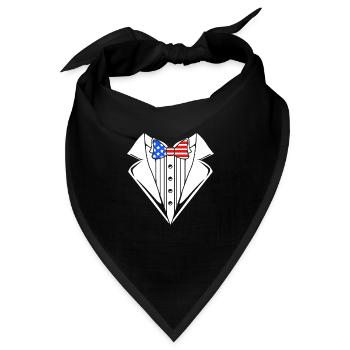 Vierter Juli Nationalfarben Nationalfeiertag USA - Bandana - Schwarz - Vorne
