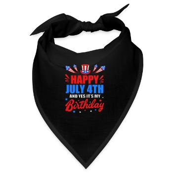 Vierter Juli Nationalfarben Nationalfeiertag USA - Bandana - Schwarz - Vorne
