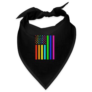 Vierter Juli Nationalfarben Nationalfeiertag USA - Bandana - Schwarz - Vorne