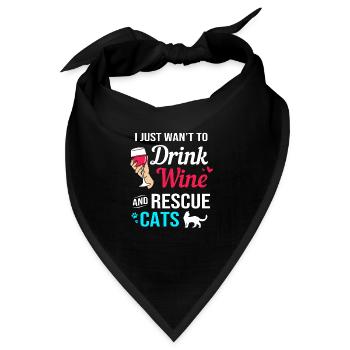 Katzenrettung Tierrechte Tierrettung Tierheim - Bandana - Schwarz - Vorne