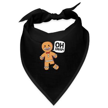 Lebkuchenmann Lebkuchenherz Lebkuchen Naschen - Bandana - Schwarz - Vorne