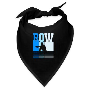 Ruderteam Rudern Ruder Ruderboot Ruderer - Bandana - Schwarz - Vorne