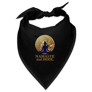 Namaste And Hodl Bitcoin - Bandana - Schwarz - Vorne