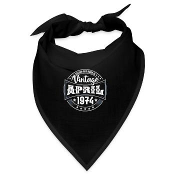 April 1974. Geburtstagsgeschenk April 1974 April - Bandana - Schwarz - Vorne