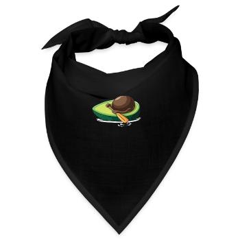 Lustiges Avocado-Nahrungsmittelpaddel eine Fischerboot-Frucht - Bandana - Schwarz - Vorne