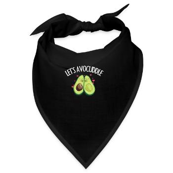 Avocado-Esser-niedliches lassen uns Avocuddle-Paar-Geschenk - Bandana - Schwarz - Vorne