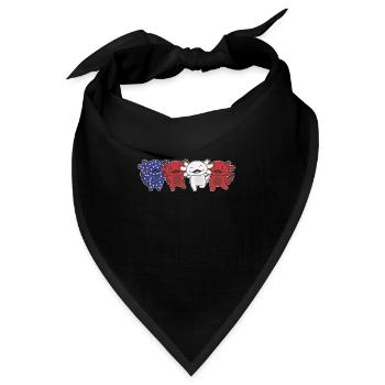 Axolotl für den vierten Juli USA Flagge Axolotls - Bandana - Schwarz - Vorne
