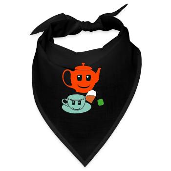 Gastronomie Gastgeber Tee Teekanne Getränke - Bandana - Schwarz - Vorne