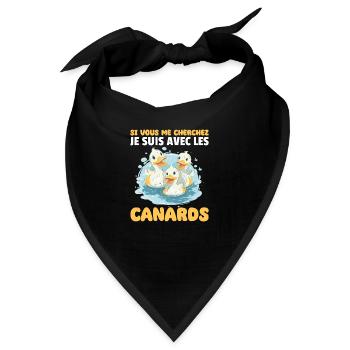Wenn Du Mich Suchst, Bin Ich Bei Den Enten - Bandana - Schwarz - Vorne