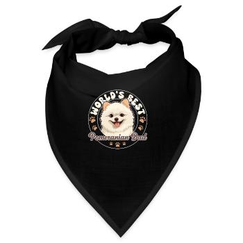 Zwergspitz Groovy Zwergspitz Dad - Bandana - Schwarz - Vorne