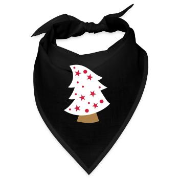 Weihnachtsbaum - Bandana - Schwarz - Vorne